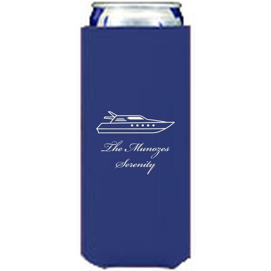 Outlined Yacht Collapsible Slim Koozies